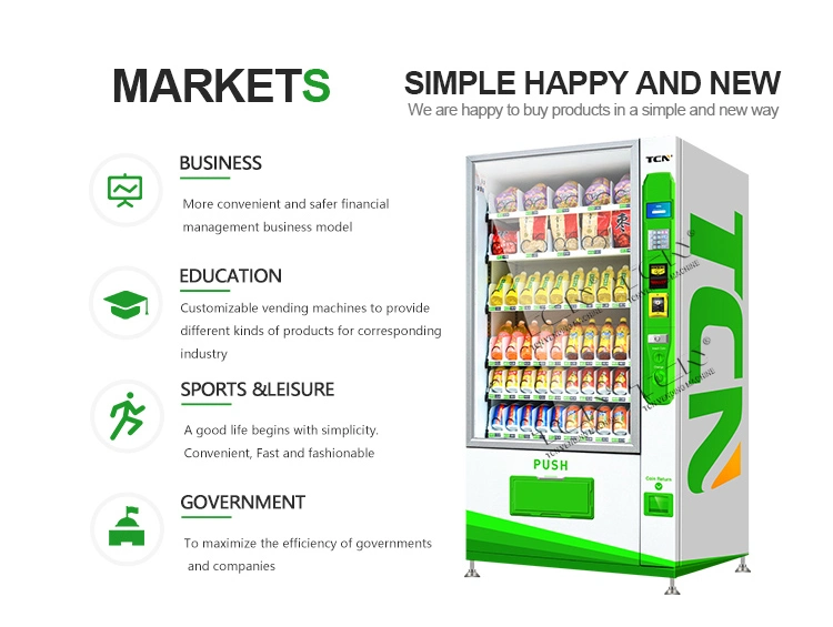 Tcn Snack Beverage Cold Drink Beer Milk Automatic Combo Vending Machine with CE and ISO9001 Certificate