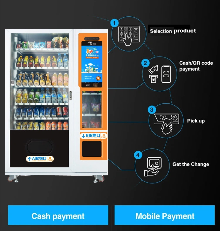 Business Smart Automatic Snack Food Custom Drink Vending Machines