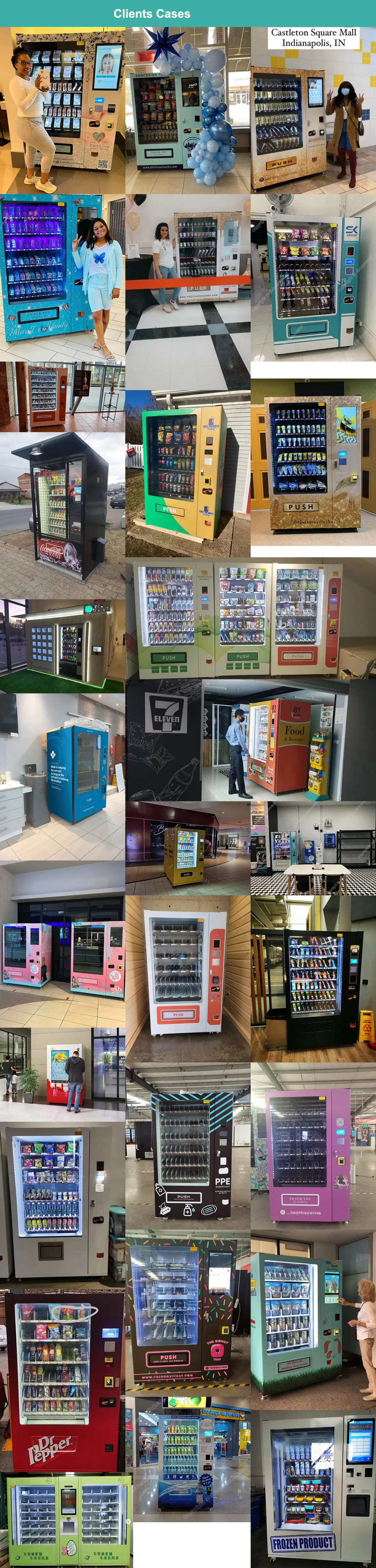 Malaysia Model Ice Vending Machine Support Cash Credit Card Coin-Operated Fast Selling Frozen Food