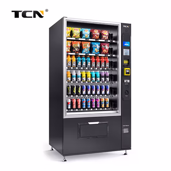 Distributore automatico di bevande e snack Tcn con sistema di raffreddamento